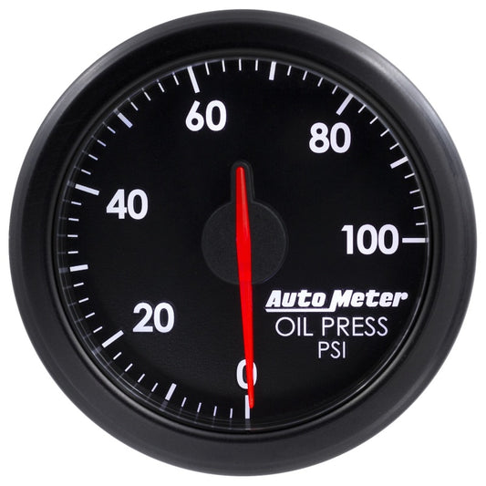Autometer Airdrive 2-1/6in Oil Pressure Gauge 0-100 PSI - Black