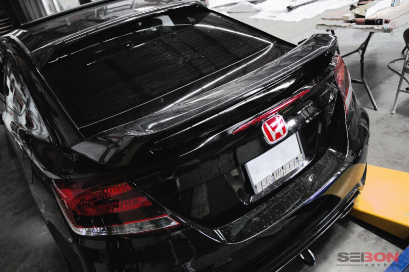 Seibon 14-15 Honda Civic 2 Door Si-Style Carbon Fiber Rear Spoiler-thumbmail-2
