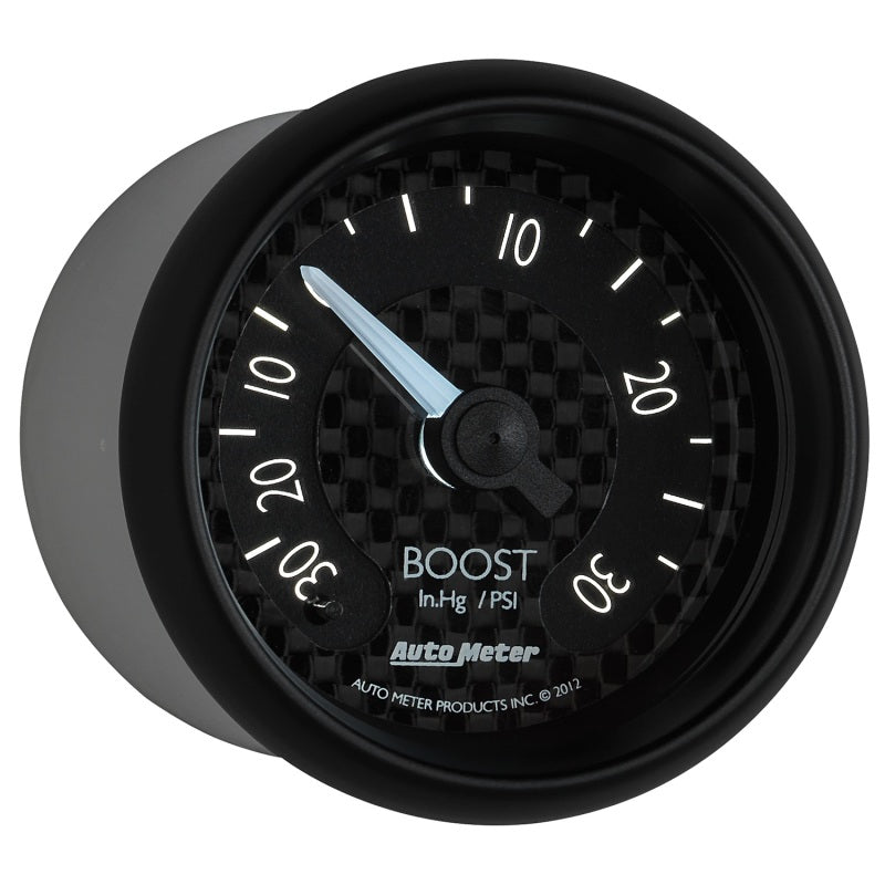Autometer GT Series 52mm Mechanical 30 In Hg/30 psi Vacuum/Boost Gauge-thumbmail-2