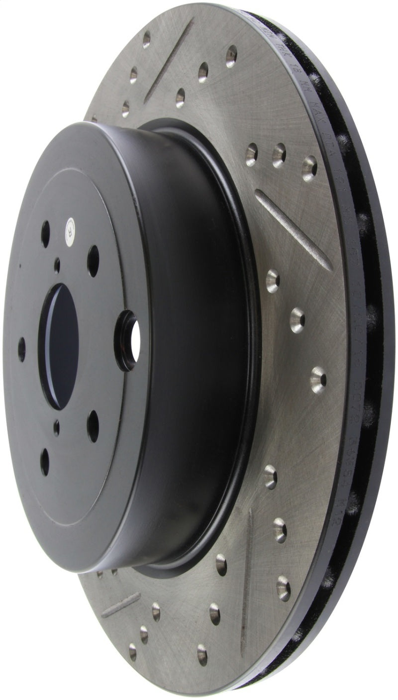 StopTech 08+ Subaru STI (Will Not Fit 05-07) Slotted & Drilled Sport Brake Rotor-thumbmail-5