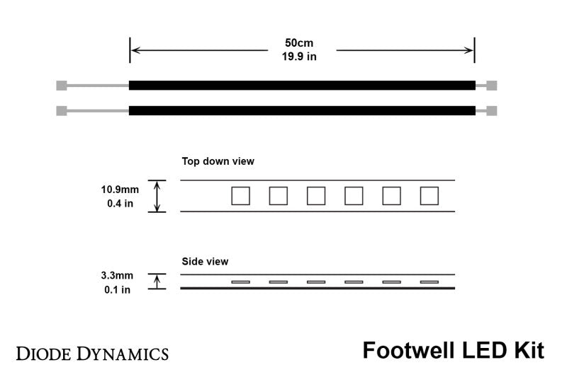 Diode Dynamics LED Footwell Kit - Red-thumbmail-3