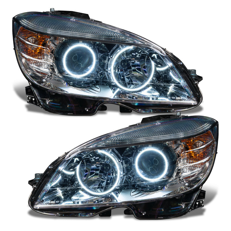 Oracle 08-11 Mercedes Benz C-Class Pre-Assembled Headlights - Chrome Housing - White-thumbmail-5