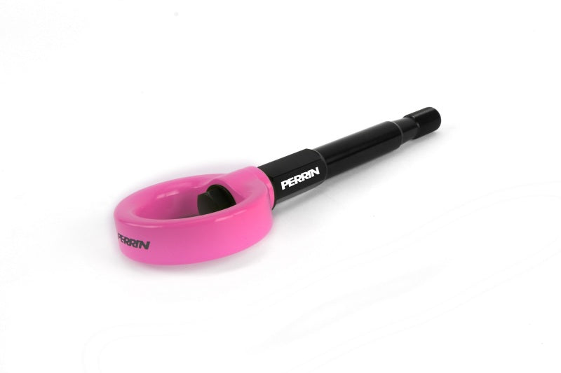 Perrin 08-14 Subaru WRX/STI Hatchback Tow Hook Kit (Rear) - Hyper Pink-thumbmail-2