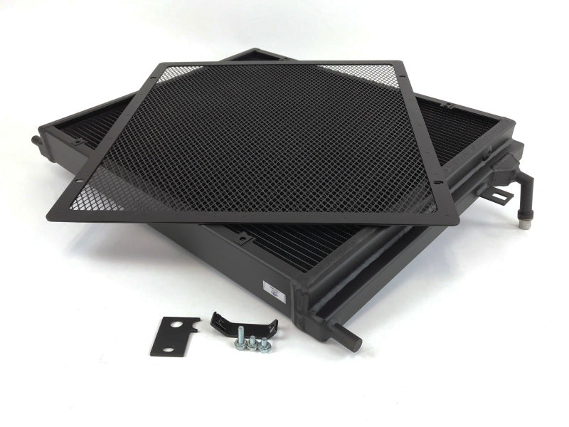 CSF BMW B58/B48 Front Mount Triple-Pass Heat Exchanger w/Rock Guard - Black-thumbmail-3