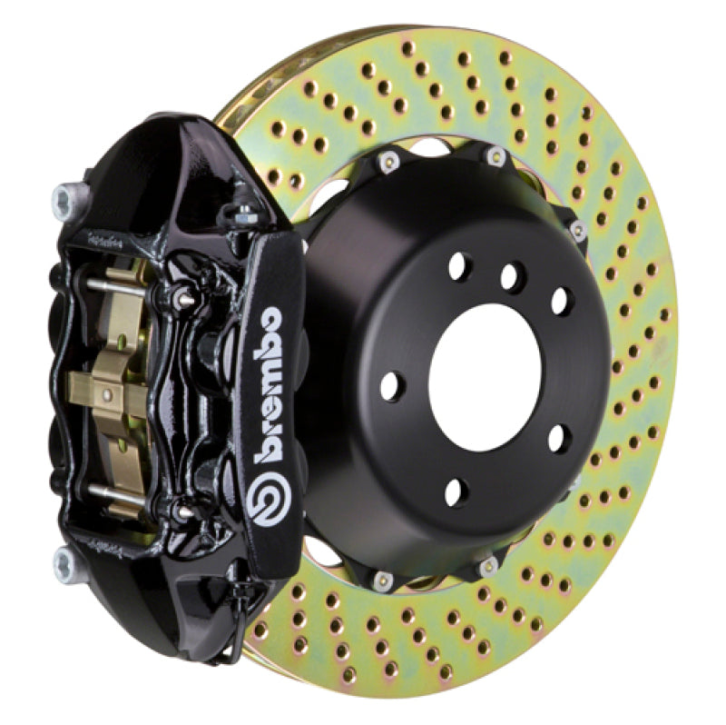 Brembo 05-13 Range Rover Sport (L320) Rear GT BBK 4 Piston Cast 380x28 2pc Rotor Drilled-Black-thumbmail-1