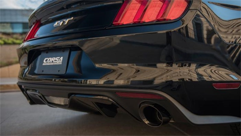 Corsa 15-16 Ford Mustang GT Convertible 5.0L V8 Black Xtreme Dual Rear Exit Exhaust-thumbmail-2