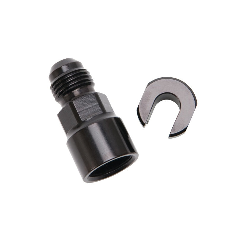 Russell Performance -6 AN Male to 5/16in SAE Quick-Disconnect Female (Black Single)-thumbmail-3