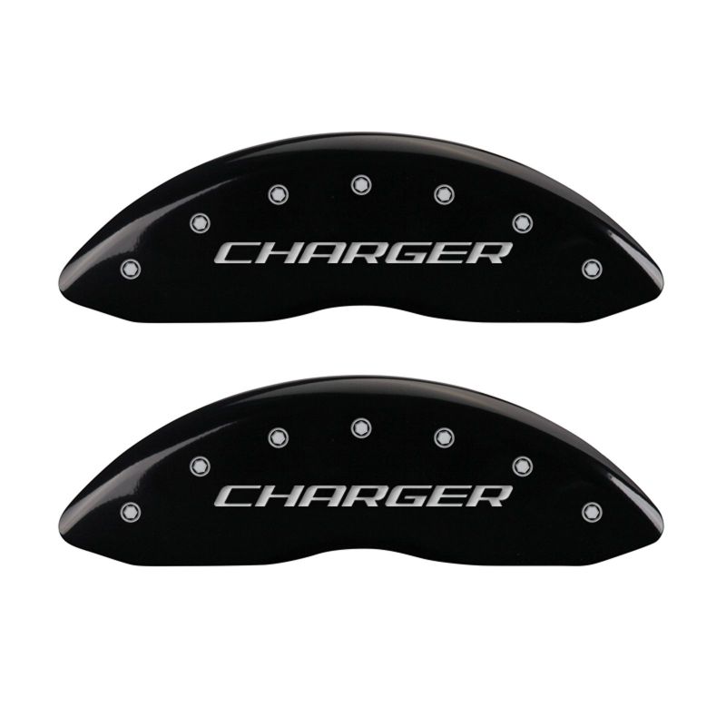 MGP 4 Caliper Covers Engraved Front & Rear Block/Charger Black finish silver ch-thumbmail-3