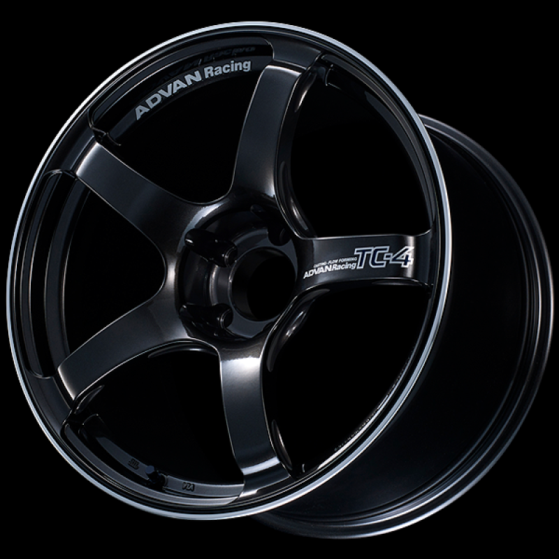 Advan TC4 18x9 +25mm 5x112 Racing Black Gunmetallic and Ring Wheel-thumbmail-1