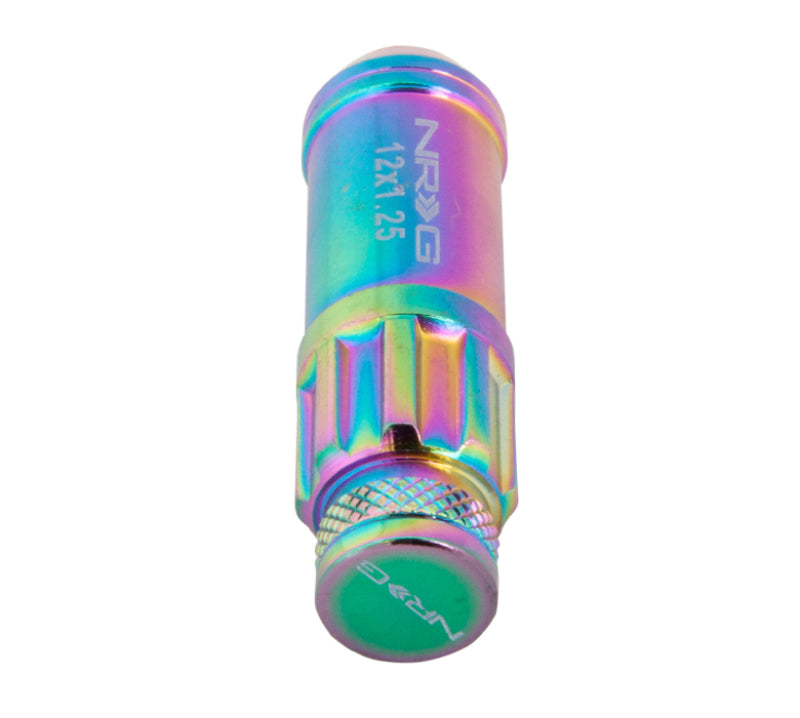 NRG 700 Series M12 X 1.25 Steel Lug Nut w/Dust Cap Cover Set 21 Pc w/Locks & Lock Socket - Neochrome-thumbmail-6