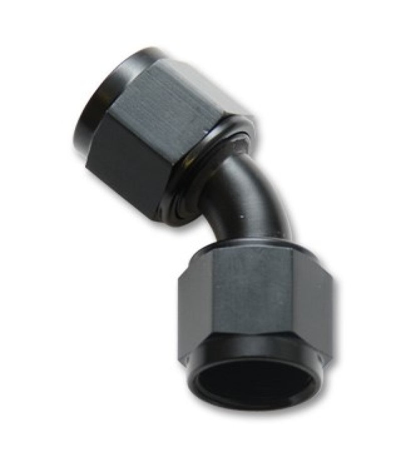 Vibrant -20AN X -20AN Female Flare Swivel 45 Deg Fitting (AN To AN) -Anodized Black Only-thumbmail-2