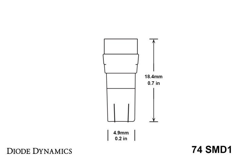 Diode Dynamics 74 SMD1 LED - Cool - White Set of 4-thumbmail-2