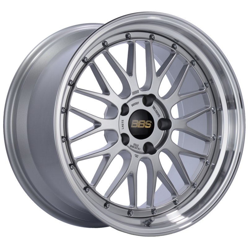 BBS LM 19x10 5x120 ET25 Diamond Silver Center Diamond Cut Lip Wheel -82mm PFS/Clip Required-thumbmail-1