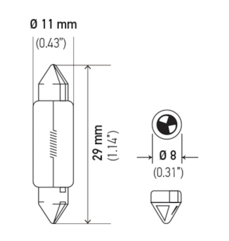 Hella Bulb 6430 24V 3W SV7-8 T2.5 8x29mm-thumbmail-4