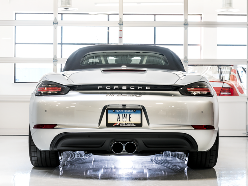 AWE Tuning Porsche 718 Boxster / Cayman SwitchPath Exhaust (PSE Only) - Chrome Silver Tips-thumbmail-8