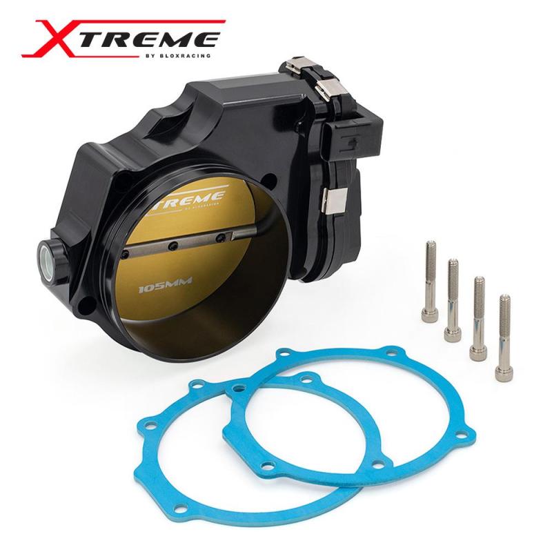 BLOX Racing 2015+ Dodge Hellcat / Jeep Trackhawk 6.2L 105mm Electronic Billet Throttle Body - Black-thumbmail-3