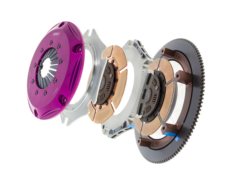 Exedy 2006-2006 Saab 9-2X Aero H4 Hyper Twin Cerametallic Clutch Sprung Center Disc Push Type Cover-thumbmail-2