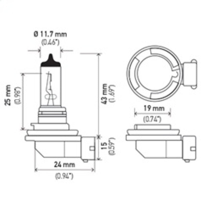 Hella Bulb H11 12V 55W PGJ19-2 T4 LONG LIFE-thumbmail-5