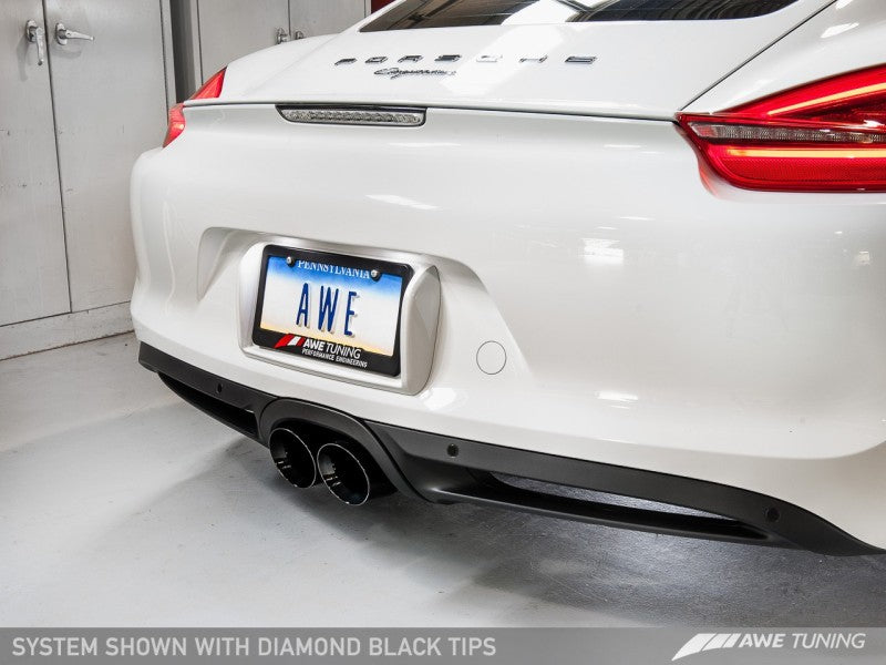 AWE Tuning Porsche 981 Performance Exhaust System - w/Diamond Black Tips-thumbmail-2