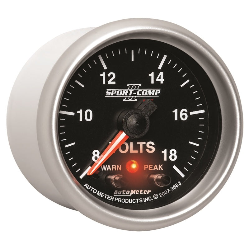 Autometer Sport-Comp II 2-1/16in Digital Voltometer Gauge - 18V-thumbmail-2