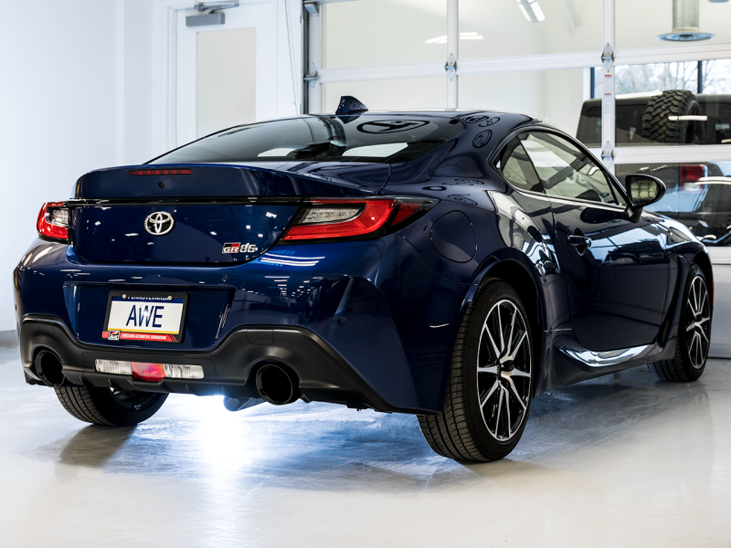 AWE Subaru BRZ/ Toyota GR86/ Toyota 86 Touring Edition Cat-Back Exhaust- Diamond Black Tips-thumbmail-6