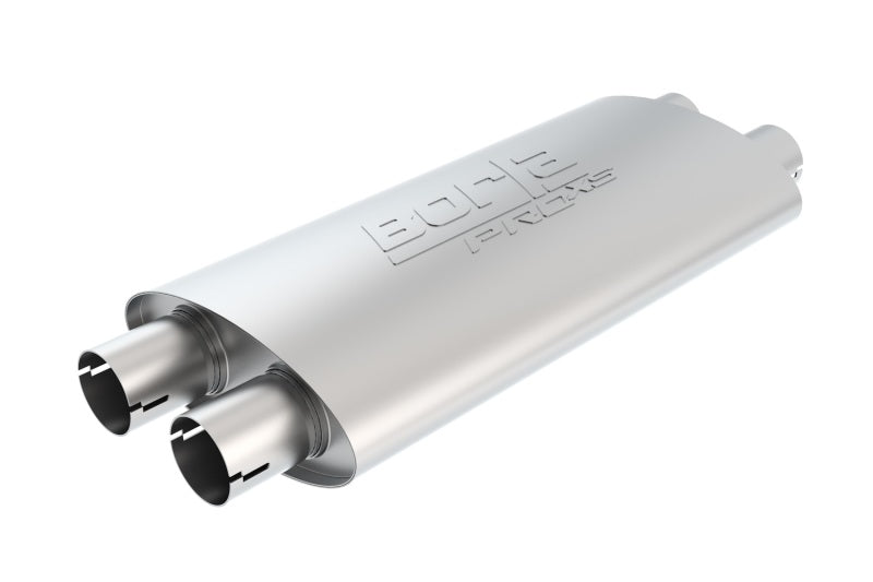 Borla Pro-XS 2.25in Tubing 19in x 4in x 9.5in Oval Notched Dual In / Dual Out Muffler-thumbmail-1