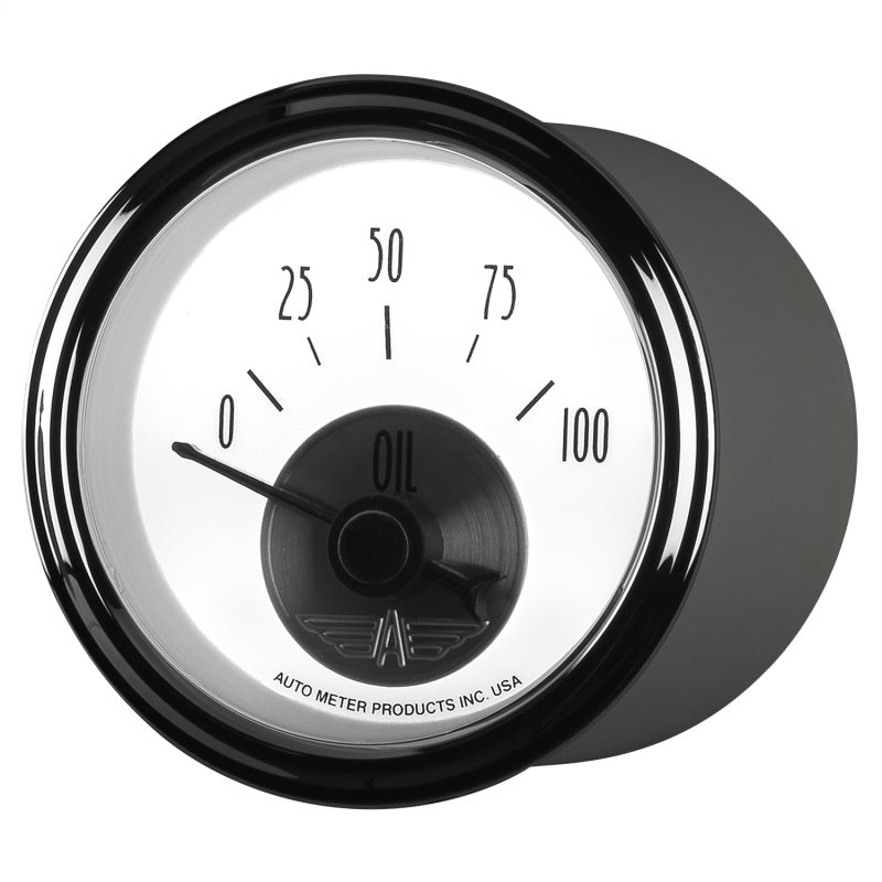 Autometer Prestige Series Pearl 2-1/16in 100PSI Electronic Oil Pressure Gauge-thumbmail-4