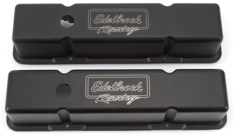 Edelbrock Valve Cover Victor Series Chevrolet 1959-1986 262-400 CI V8 Tall Black-thumbmail-1
