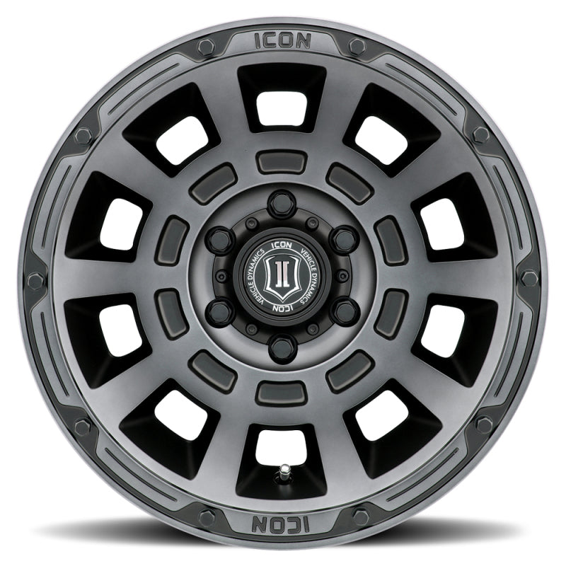 ICON Thrust 17x8.5 6x120 0mm Offset 4.75in BS Smoked Satin Black Tint Wheel-thumbmail-2
