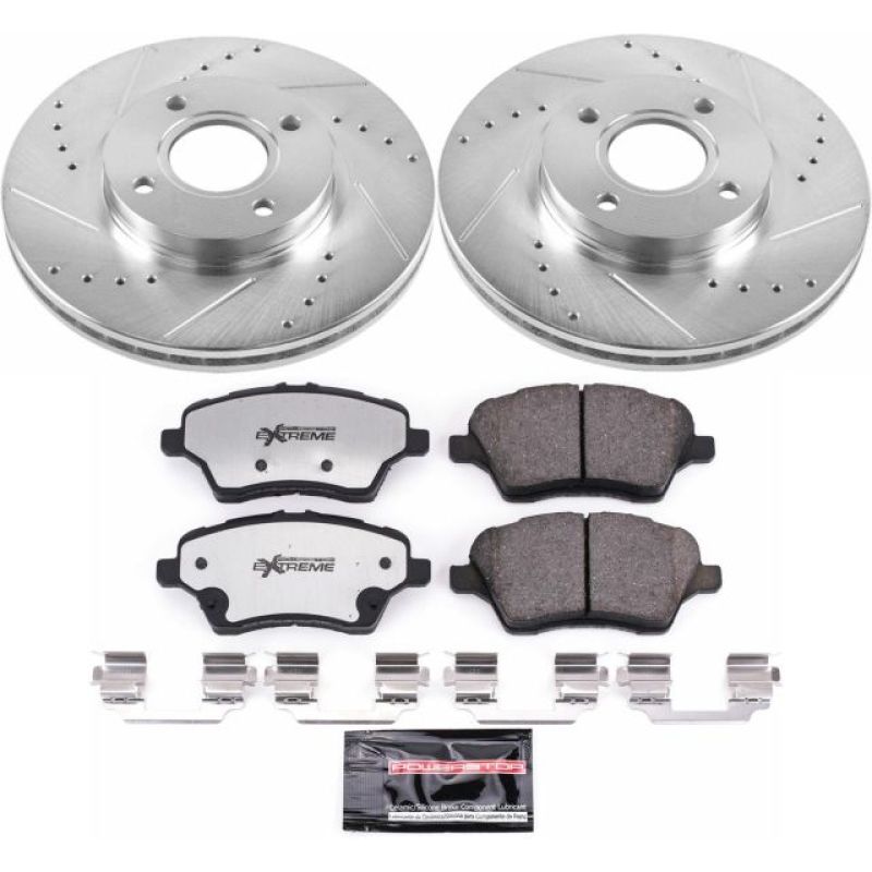 Power Stop 14-19 Ford Fiesta Front Z26 Street Warrior Brake Kit-thumbmail-1