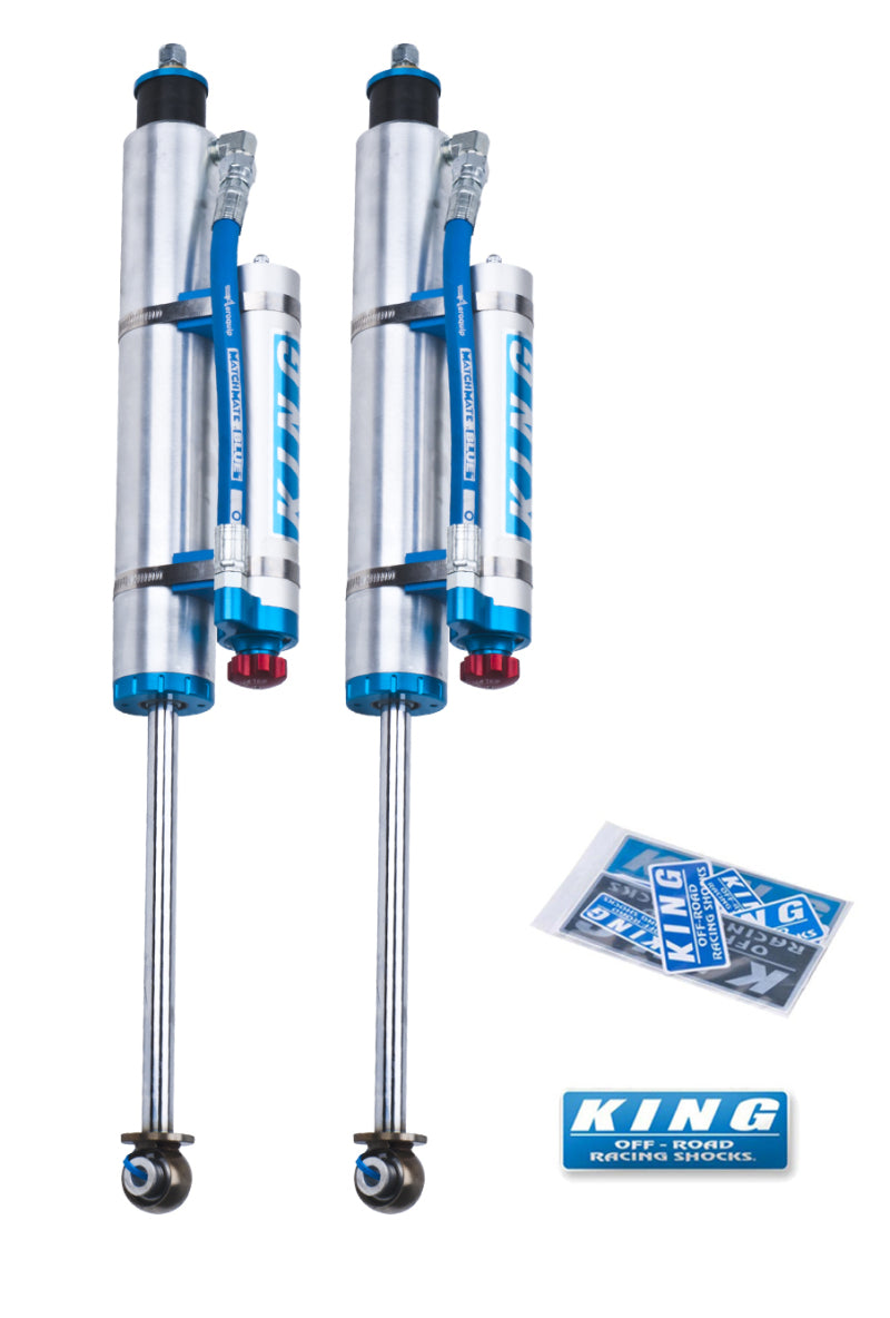 King Shocks 97-06 Jeep Wrangler TJ Front 2.5 Dia Piggy Hose Res Shock 3-5in Lift w/Adjuster (Pair)-thumbmail-1