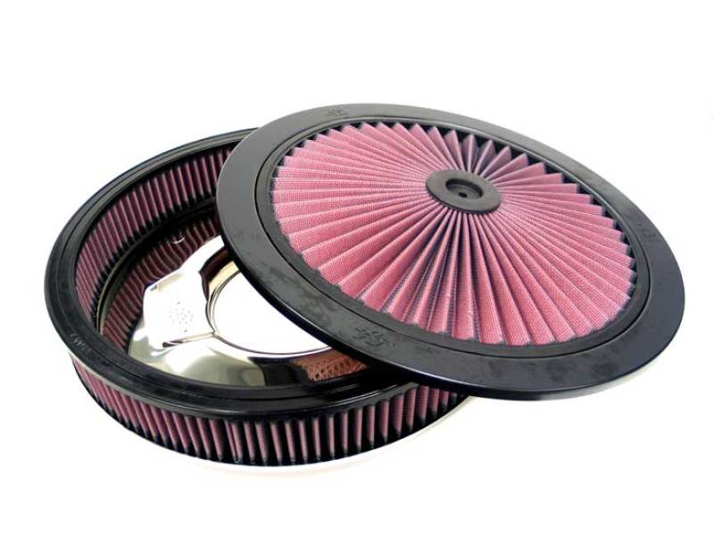 K&N X-Stream Round Custom Top Assembly Filter - Red 12in ID 5.125in Inlet Dia 2.313in Height-thumbmail-2