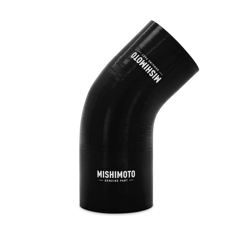 Mishimoto Silicone Reducer Coupler 45 Degree 3in to 3.25in - Black-thumbmail-1