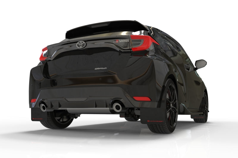 Rally Armor 20-22 Toyota GR Yaris Hatchback Black Mud Flap w/ Red Logo-thumbmail-2