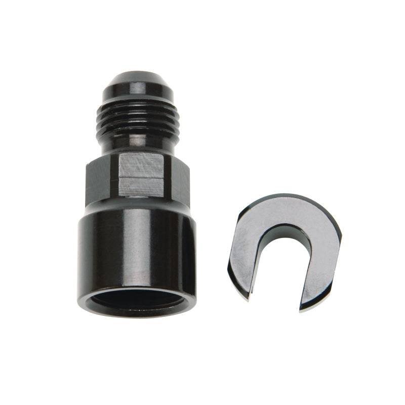 Russell Performance -6 AN Male to 5/16in SAE Quick-Disconnect Female (Black Single)-thumbmail-4