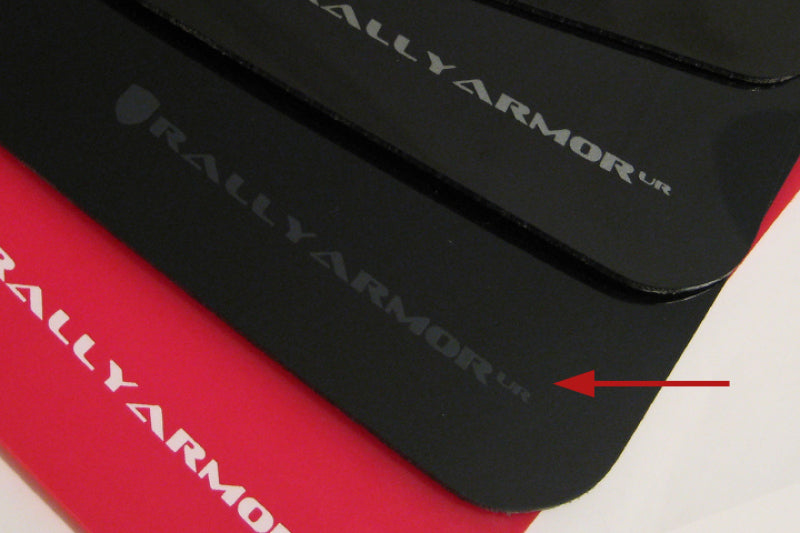 Rally Armor 03-08 Subaru Forester Black UR Mud Flap w/ Grey Logo-thumbmail-2