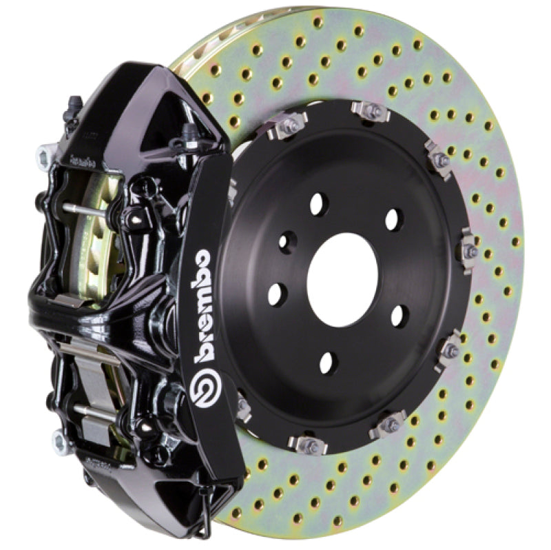 Brembo 19-22 A-Class (Excl AMG) Fr GT BBK 6Pis Cast 365x34 2pc Rotor Drilled-Black-thumbmail-1