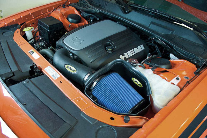 Airaid 11-14 Dodge Charger/Challenger MXP Intake System w/ Tube (Dry / Blue Media)-thumbmail-4