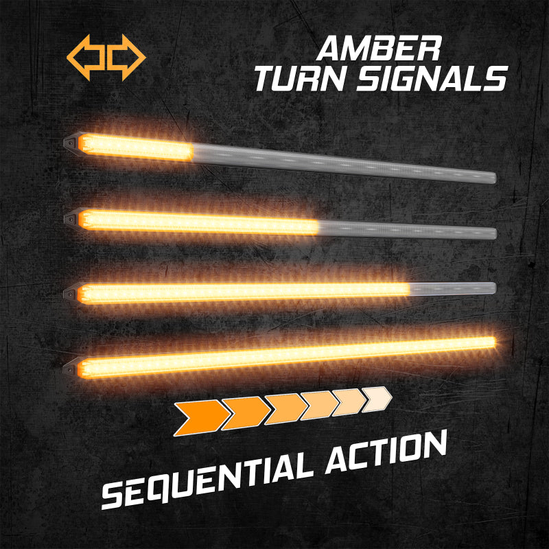 XK Glow 11In Switchback Grill Lights with Start-up Animation & Sequential Turn Signals-thumbmail-1