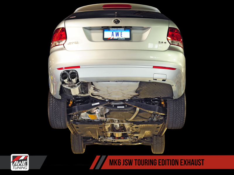 AWE Tuning Mk5 Jetta Mk6 Sportwagen 2.5L Touring Edition Exhaust - Diamond Black Tips-thumbmail-3