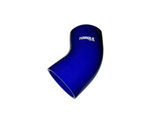Torque Solution 45 Degree Silicone Elbow: 3.5 inch Blue Universal