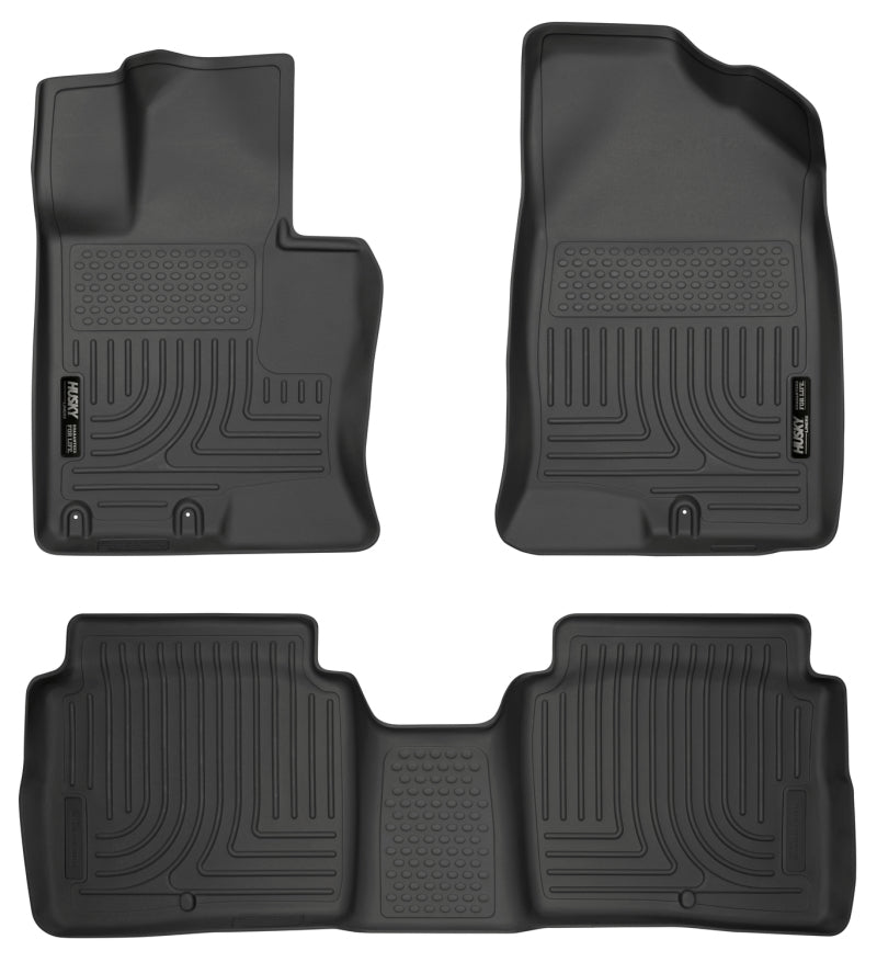Husky Liners 11-14 Kia Optima Weatherbeater Black Front & 2nd Seat Floor Liners-thumbmail-1