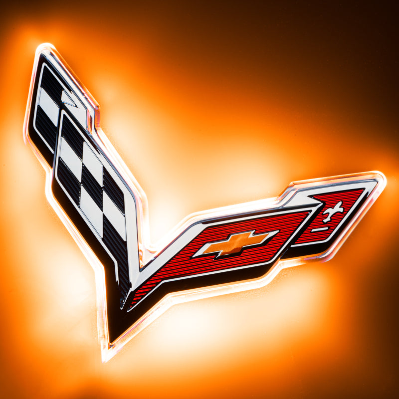 Oracle Corvette C7 Rear Illuminated Emblem - Amber-thumbmail-5
