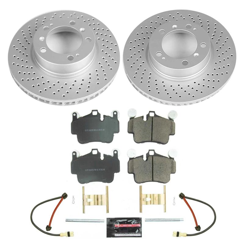 Power Stop 2005 Porsche 911 Front Z17 Evolution Geomet Coated Brake Kit-thumbmail-1