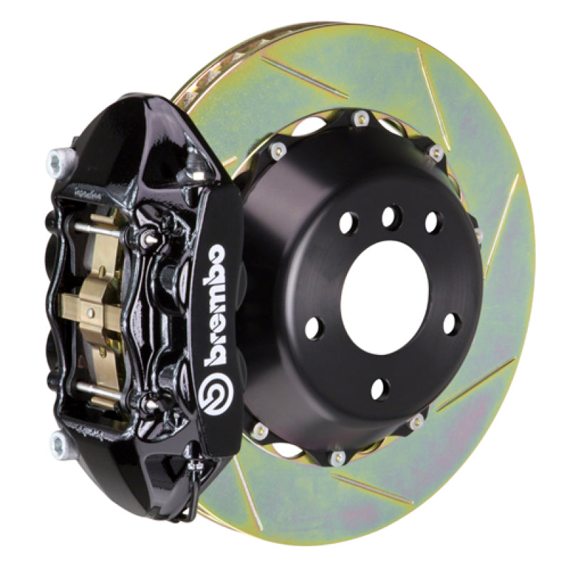 Brembo 07-18 Wrangler/Unlimited Rear GT BBK 4 Piston Cast 380x28 2pc Rotor Slotted Type1-Black-thumbmail-1