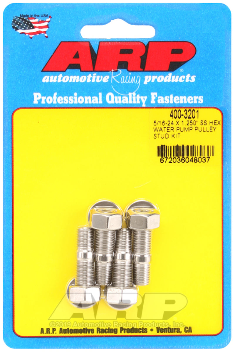 ARP 5/16-24 X 1.250 SS Hex Water Pump Pulley Stud Kit-thumbmail-1