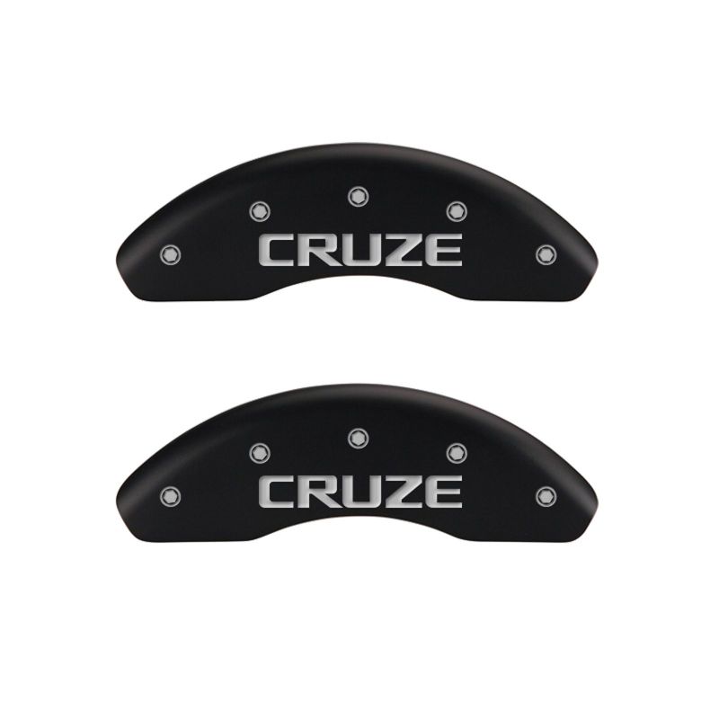 MGP 4 Caliper Covers Engraved Front & Rear Block/Charger Black finish silver ch-thumbmail-3