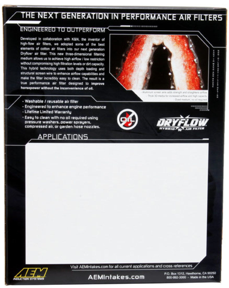 AEM 13-20 Nissan Sentra 1.8L DryFlow Air Filter-thumbmail-5