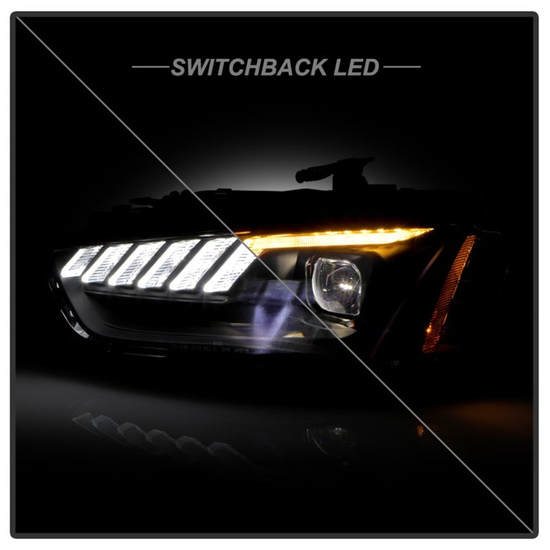 Spyder 13-16 Audi A4/S4 Halogen Model Only High-Power LED Headlights - Black PRO-YD-AA413HALAP-BK