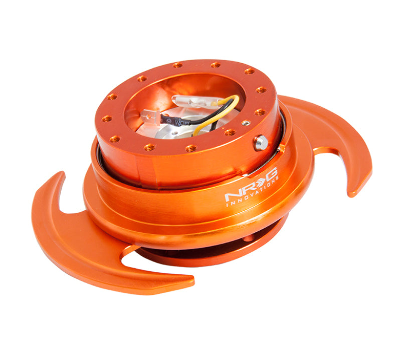 NRG Quick Release Kit Gen 3.0 - Orange Body / Orange Ring w/Handles-thumbmail-2